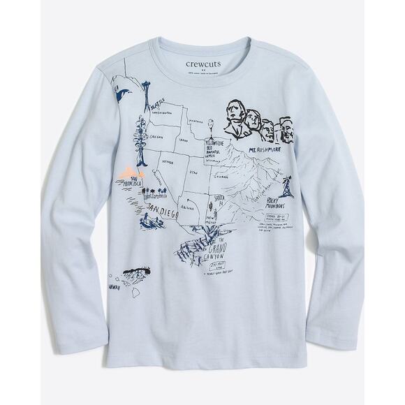 Crewcuts Other - Crewcuts Boys' USA Map Graphic Long-Sleeve Tee